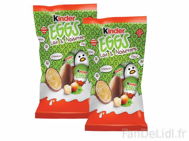 Kinder eggs lait & noisettes1 , prezzo 5.98 € per Le lot de 2 x 120 g 
- ...