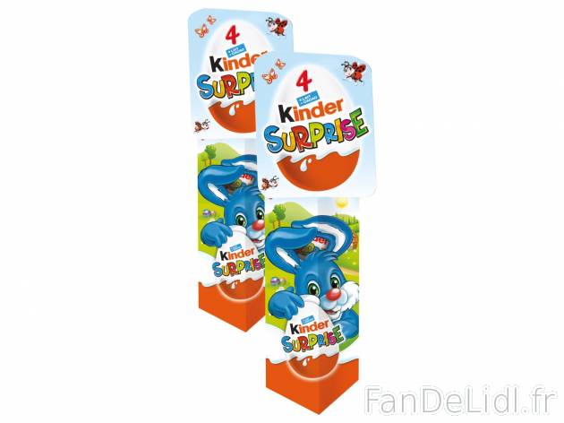 4 Kinder surprise1 , prezzo 5.68 € per Soit le lot de 2 x 80 g 
- Soit le lot ...