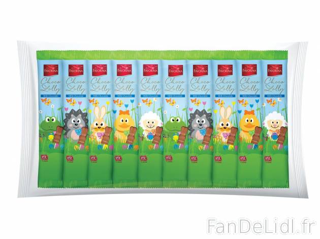 10 sucettes au chocolat1 , prezzo 0.99 € per 150 g au choix 
- Au choix : au ...