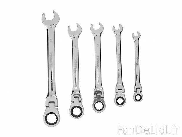 Set de clés mixtes , prezzo 11.99 € 
- Set de 5
- Clé à cliquet articulée ...