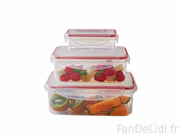 Boîtes de conservation , prezzo 3.99 € 
- Lot de 3
- Au choix : env. 0,4 / ...