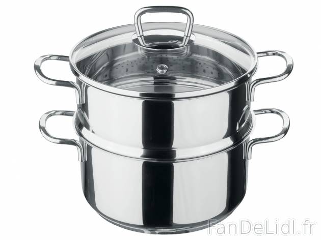 Cuit-vapeur , prezzo 19.99 € 
- Ø env. 20 cm chacun
- Couvercle en verre avec ...