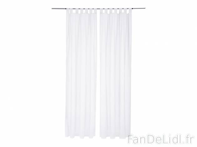 Rideaux à pattes transparent , prezzo 9.99 € 
- Pattes intégrées et 2 embrasses ...