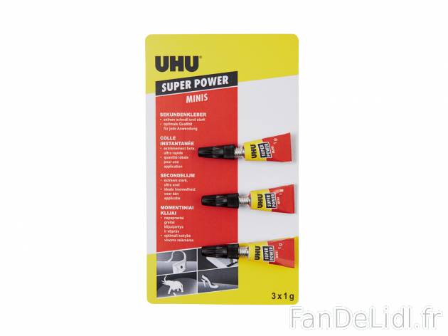 Colle instantanée , prezzo 0.99 € 
- Lot de 3
- Au choix : super power minis ...