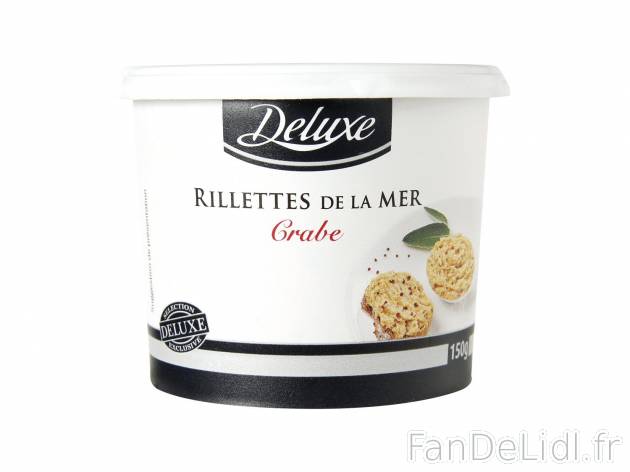 Rillettes de la mer1 , prezzo 1.49 € per 150 g au choix 
- Au choix : crabe ou ...