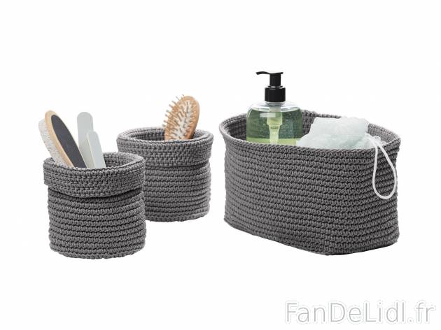 Paniers de rangement , prezzo 9.99 € 
- Set de 3
- 2 petits d’env. 11,5 x ...