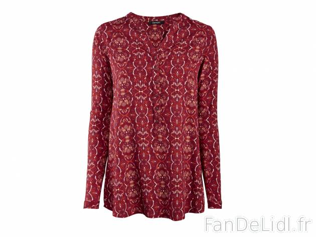 Blouse femme , prezzo 9.99 € 
- Ex. 100 % viscose (viscose de Lenzing).
- 2 ...