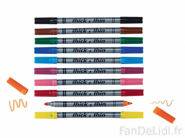 Feutres à double pointe , prezzo 0.99 €  
-  Lot de 10