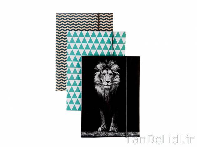 Chemises format A3 ou A4 , prezzo 1.99 € 
- Au choix : Lot de 3  chemises A4 ...
