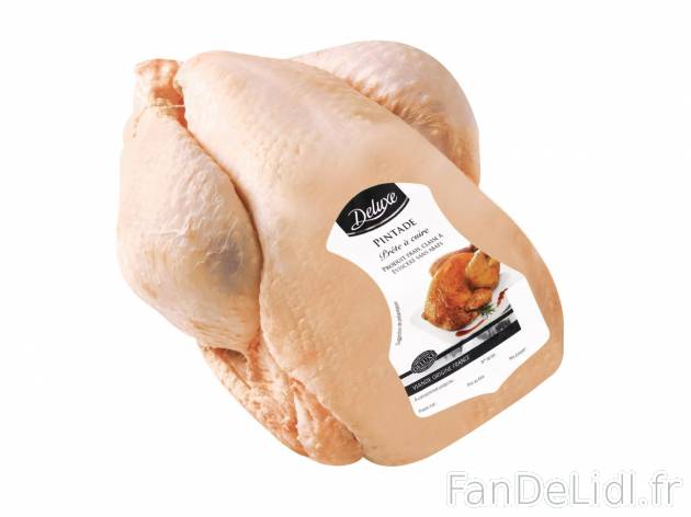 Pintade1 , prezzo 4.89 € per Le kilo 
-  Pièce d’environ 1,1 kg