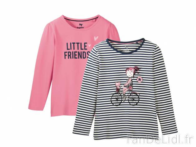 T-shirts manches longues , prezzo 4.99 € 
- Ex. 98 % coton et 2 % viscose
- ...
