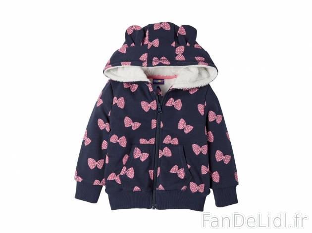 Sweat zippé , prezzo 7.99 € 
- Ex. extérieur 74 % coton, 24 % polyester et ...