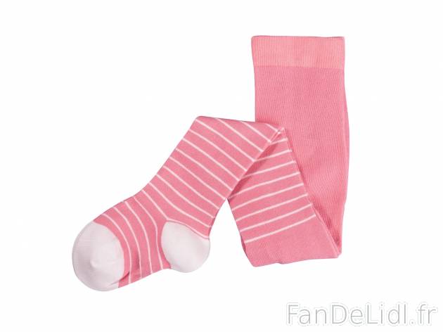 Collant fille , prezzo 1.99 € 
- Ex. 67 % coton, 30 % polyamide et 3 % élasthanne ...