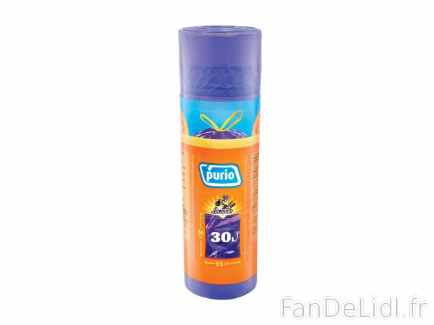Sacs poubelle poignées coulissantes , prezzo 1.35 €  
-  30 L