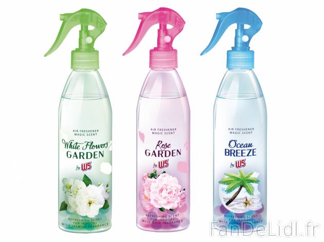 Spray désodorisant , prezzo 0.99 € 
- Au choix : jasmin ou rose ou océan
- ...