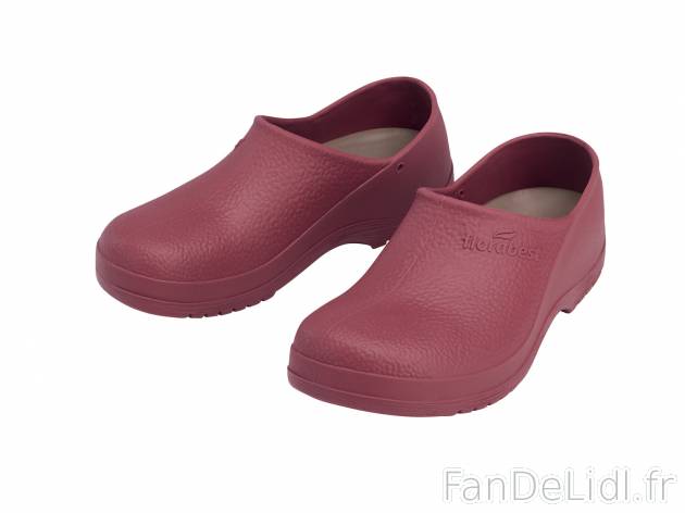 Sabots de jardin , prezzo 6.99 € 
- Ex. Dessus et semelle d’usure en SEBS et ...