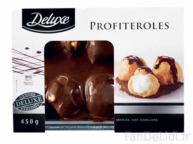 Profiteroles1 , prezzo 2,99 € per 450 g, 1 kg = 6,64 € EUR. 
- Pour la note ...