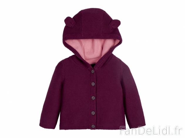 Gilet en maille bébé fille ou garçon , prezzo 8.99 € 
- 100 % coton
- 6 coloris ...
