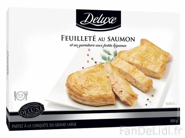 Feuilleté au saumon1 , prezzo 5,99 € per 800 g, 1 kg = 7,49 € EUR. 
- Avec ...