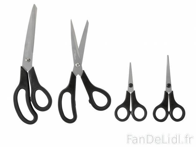 Set de ciseaux , prezzo 2.99 € 
- Set de 4
- 1 paire de cideaux universels
- ...