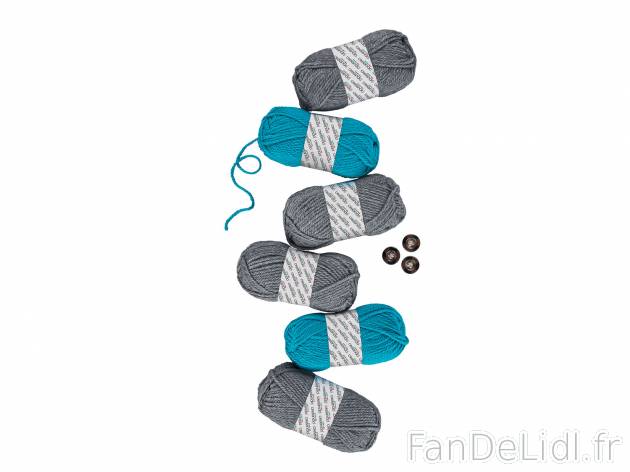 Kit de tricot pour housse de coussin , prezzo 7.99 € 
- Ex. 70 % acrylique et ...