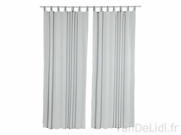 Rideaux , prezzo 9.99 € 
- Ex. 100 % polyester
- Lot de 2
- Env. 135 x 265 ...