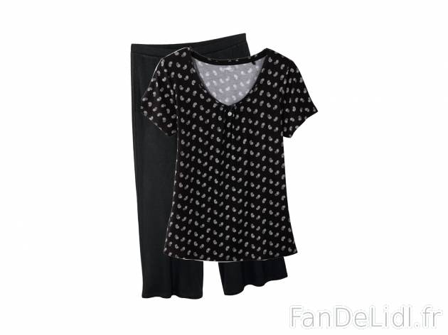 Pyjama femme , prezzo 9.99 € 
- Ex. 95 % viscose (viscose de Lenzing) et 5 % ...
