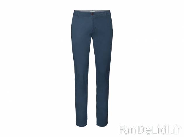 Pantalon en twill homme , prezzo 9.99 € 
- Ex. 98 % coton et 2 % élasthanne ...