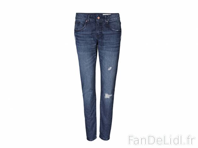 Jean girlfriend femme , prezzo 11.99 €  
-  100 % coton
-  2 coloris au choix