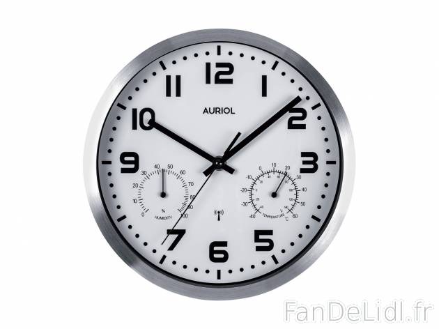 Horloge murale avec température et hygrométrie , prezzo 7.99 € 
- Réglage ...