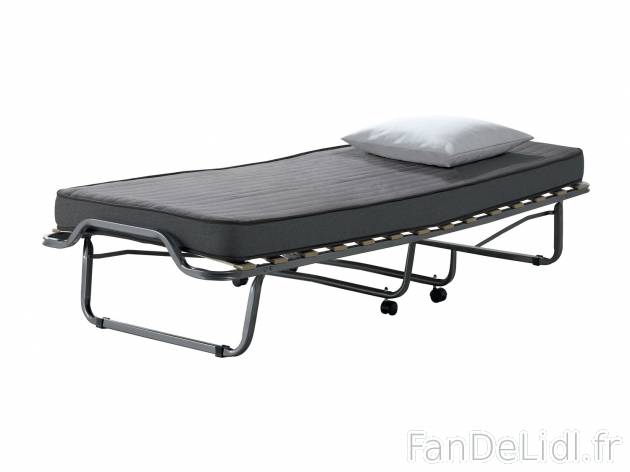 Lit d’appoint , prezzo 59.89 € 
- Env. 200 x 80 x 39 cm (L x l x h)
- 4 roulettes ...