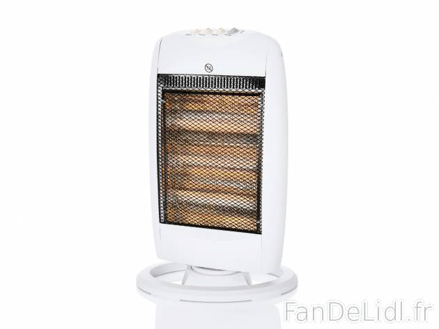 Radiateur halogène , prezzo 19.99 € 
- Grille de protection et poignée de transport
- ...