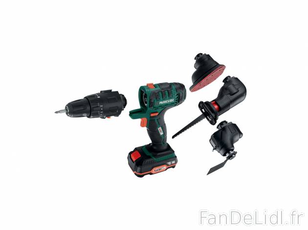 Outil multifonction 4 en 1 sans fil , prezzo 69.99 € 
- 4 en 1 : perceuse-visseuse, ...