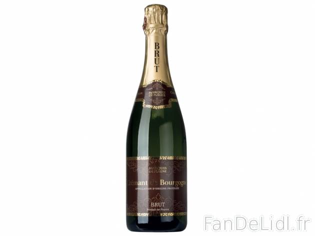 Crémant de Bourgogne Brut AOP1 , prezzo 5,39 € per 75 cl, 1 L = 7,19 € EUR. ...