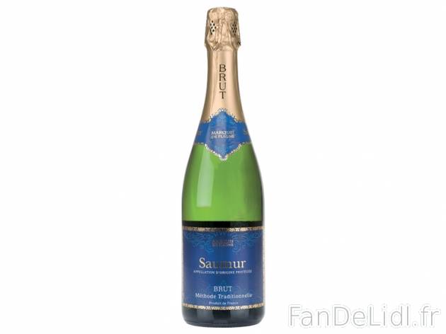 Saumur blanc Brut AOP1 , prezzo 3,69 € per 75 cl, 1 L = 4,92 € EUR. 
- Température ...