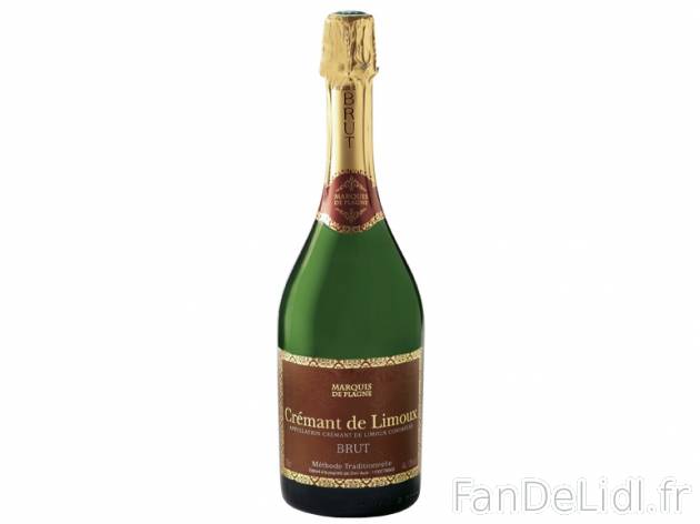 Crémant de Limoux Brut AOP1 , prezzo 4,19 € per 75 cl, 1 L = 5,59 € EUR. 
- ...