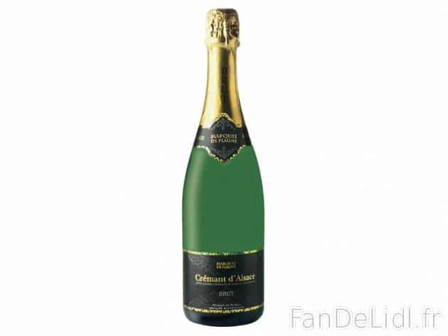 Crémant d&#039;Alsace Brut AOP1 , prezzo 4,29 € per 75 cl, 1 L = 5,72 € ...