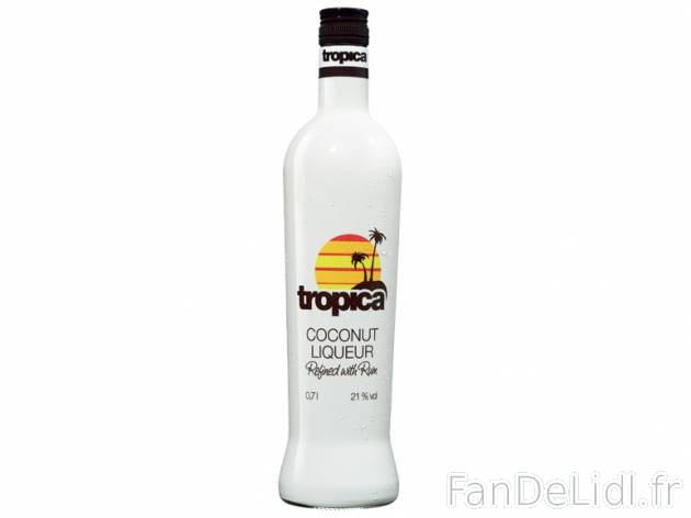 Liqueur de coco1 , prezzo 6,99 € per 70 cl, 1 L = 9,99 € EUR. 
- 21 % Vol. ...