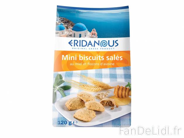 Mini biscuits salés1 , prezzo 0.99 € per 120 g au choix 
- Au choix : miel ou ...