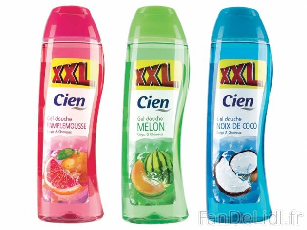 Gel douche , prezzo 1,49 € per Le flacon de 1 L au choix 
- Prix normal pour ...
