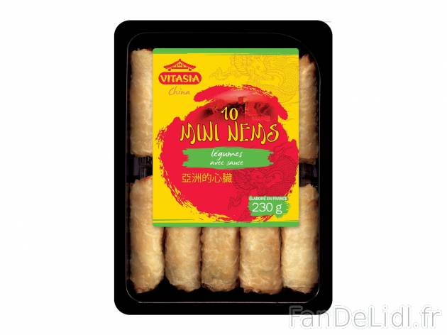 10 mini nems aux légumes1 , prezzo 1.99 € per 230 g 
-  Sauces incluses !