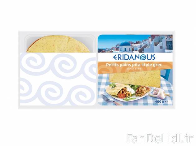 Petits pains pita ail et coriandre , prezzo 0.99 € per 400 g
