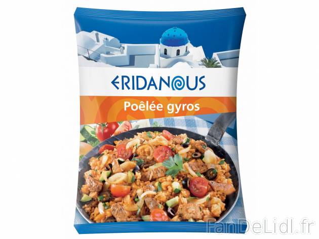 Poêlée gyros1 , prezzo 2.49 € per 750 g 
- Composée de viande de porc épicée ...