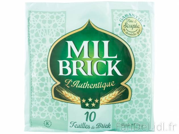 10 feuilles de brick , prezzo 0,69 € per 170 g, 1 kg = 4,06 € EUR. 
- Spécialité ...