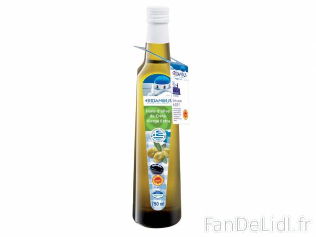 Huile d’olive de Crète vierge extra AOP1 , prezzo 5.99 € per 75 cl 
     