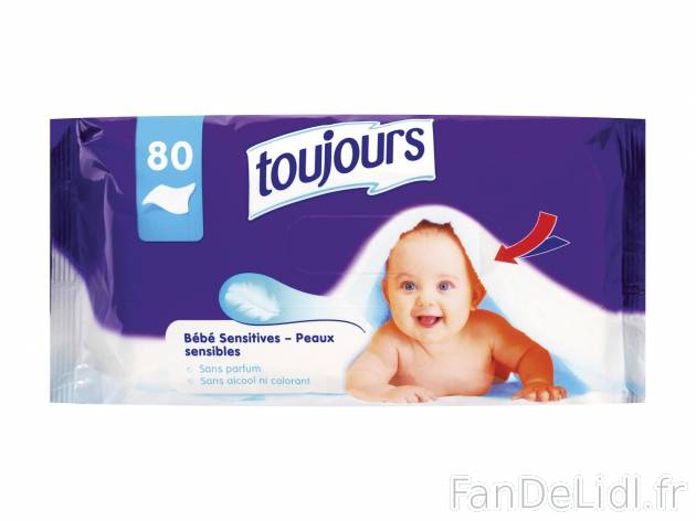 Lingettes épaisses avec lotion , prezzo 0.89 € per 80 pièces au choix 
- Au ...