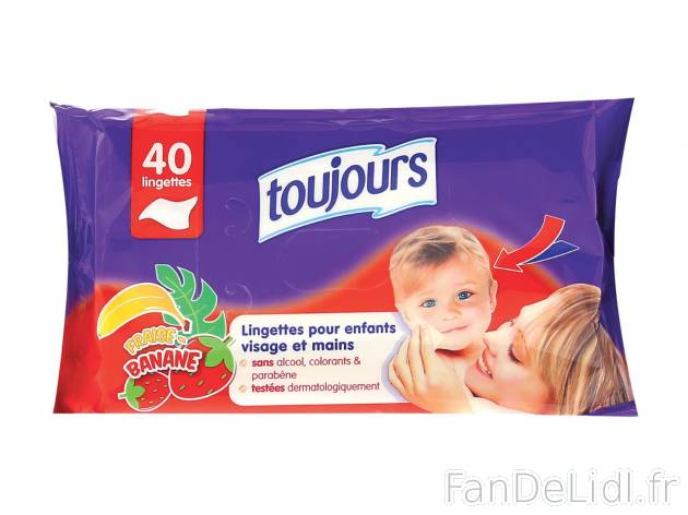 Lingettes visage pour enfant , prezzo 0.59 € per 40 pièces