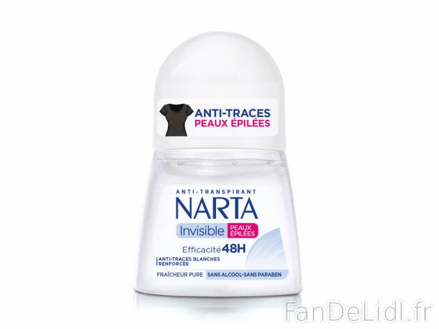 Narta déodorant bille , prezzo 1.58 € 
- Soit le lot de 2 déodorants: 3.15 ...