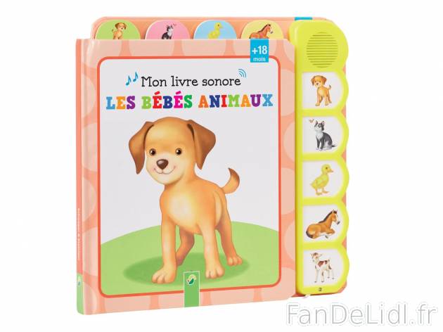 Livre sonore , prezzo 5.99 € per L&apos;unité au choix 
- Adapté aux enfants ...