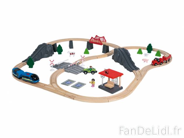 Set chemin de fer ou autoroute en bois , prezzo 29.99 € 
- Âge recommandé : ...